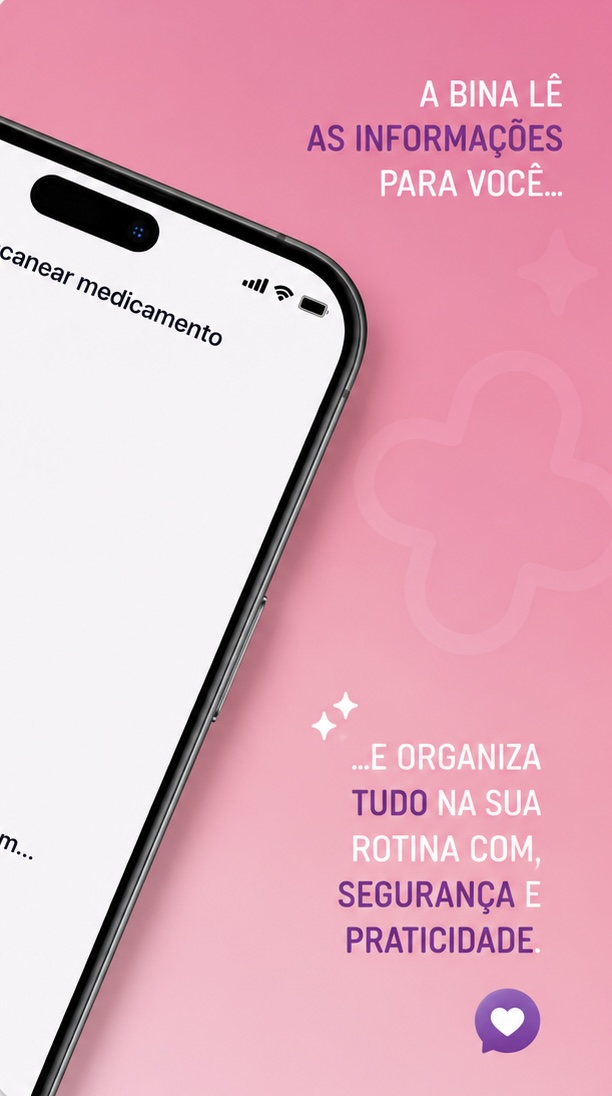 BinaCare: tela de escaneamento de medicamento